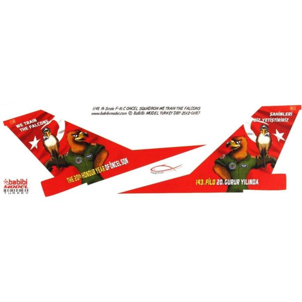 1/48 Öncel Filo Dekal Çıkartma, Babibi DBT01187