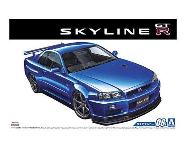 1/24 Nissan Bnr34 Skyline Gt-R V-Specii 02 Maketi, Aoshima Model 05159
