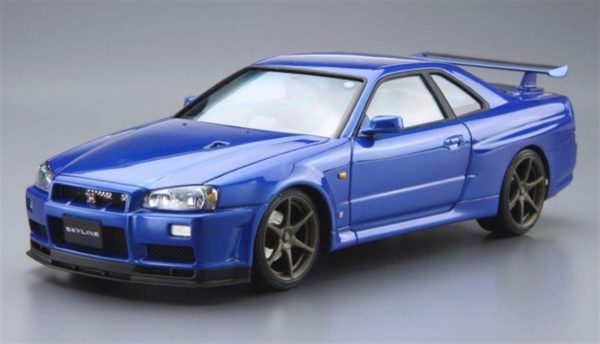1/24 Nissan Bnr34 Skyline Gt-R V-Specii 02 Maketi, Aoshima Model 05159 - Görsel 2