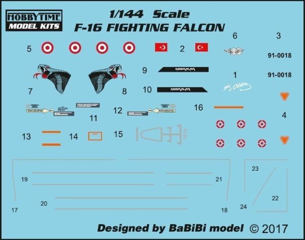 1/144 F-16 Fig, Hobbytime ing Falcon Savaş Uçağı Maketi, Hobbytime 052 - Görsel 4