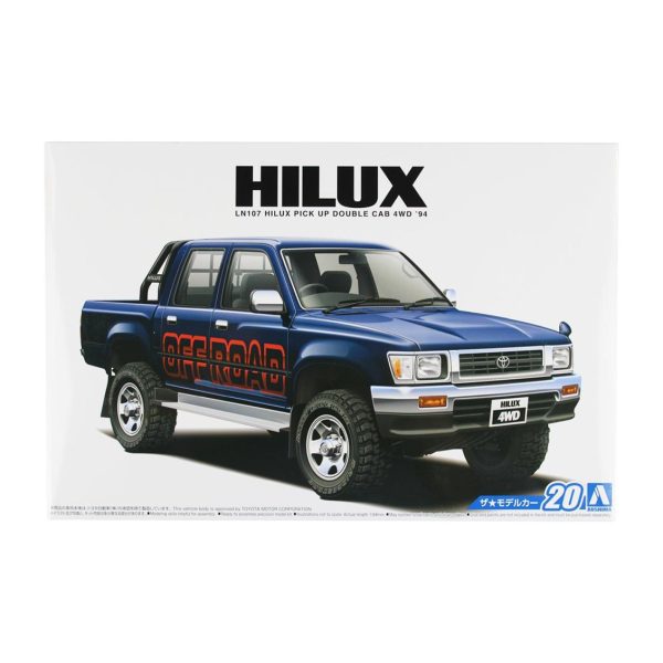1/24 Toyota Ln107 Hilux Pick Up Double Cab 4 Maketi, Aoshima Model 05228