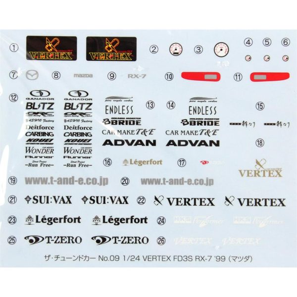 1/24 Mazda Vertex Fd3S Rx-7 Maketi, Aoshima Model 05239 - Görsel 5