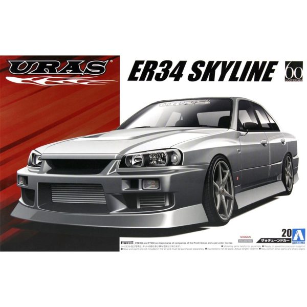 1/24 Uras Er34 Skyline 25Gt-T 01 Nissan Maketi, Aoshima Model 05321