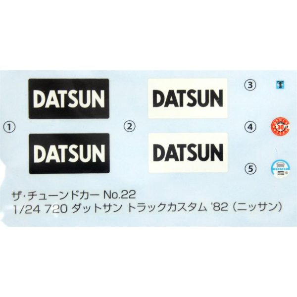 1/24 Datsun Truck Custom 82 Nissan Maketi, Aoshima Model 05335 - Görsel 4