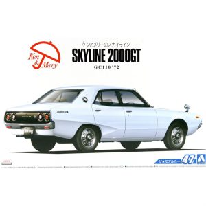1/24 Nissan Gc110 Skyline 2000Gt 72 Maketi, Aoshima Model 05348