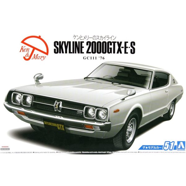 1/24 Nissan Gc111 Skyline Ht2000Gtx-E S 76 Maketi, Aoshima Model 05351