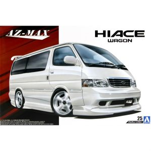 1/24 Azmax Kzh100 Hiace 99 Toyota Maketi, Aoshima Model 05356