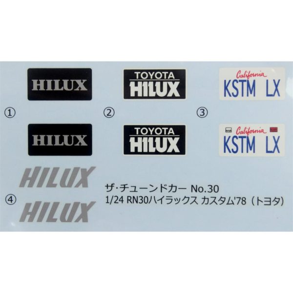1/24 Rn30 Hilux Custom 78 Toyota Maketi, Aoshima Model 05361 - Görsel 4