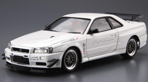 1/24 Mine S Bnr34 Skyline Gt-R 02 Maketi, Aoshima Model 05365 - Görsel 2