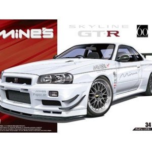 1/24 Mine S Bnr34 Skyline Gt-R 02 Maketi, Aoshima Model 05365