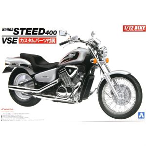 1/12 Honda Steed 400Vse With Custom Parts Maketi, Aoshima Model 05398