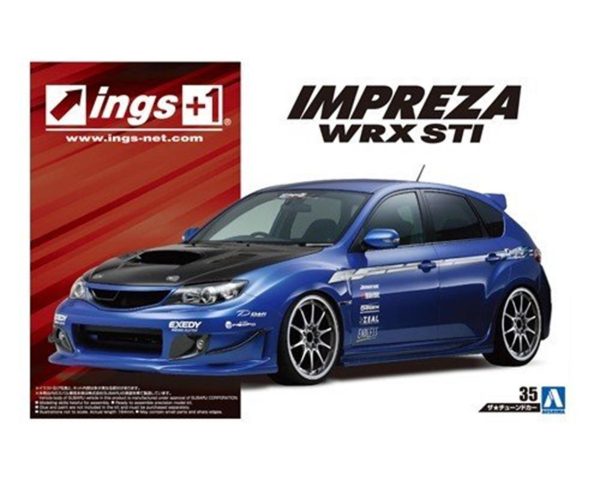 1/24 İngs Grb Impreza Wrx Sti 07 Maketi, Aoshima Model 05423