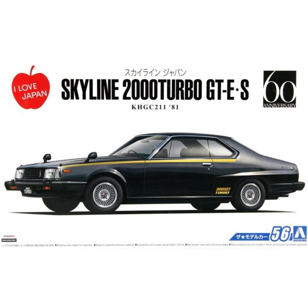 1/24 Nissan Khgc211 Skyline Ht2000Turbo Gt-E Maketi, Aoshima Model 05433