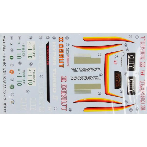 1/24 Honda Aa City Turbo 2 '85 Maketi, Aoshima Model 05480 - Görsel 5