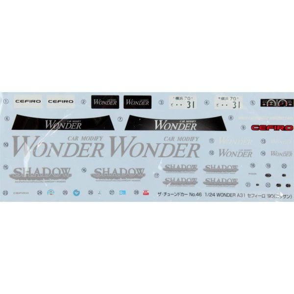 1/24 Wonder A31 Cefiro 90 Nissan Maketi, Aoshima Model 05513 - Görsel 4