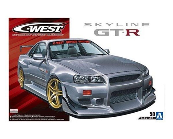 1/24 C-West Bnr34 Skyline Gt-R 02 Nissan Maketi, Aoshima Model 05542