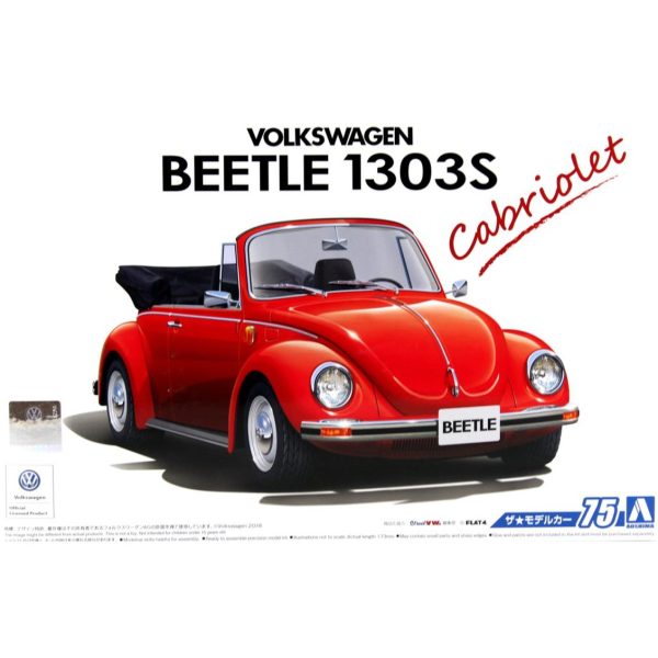 1/24 Volkswagen 15Adk Beetle 1303S Cabriolet Maketi, Aoshima Model 05572