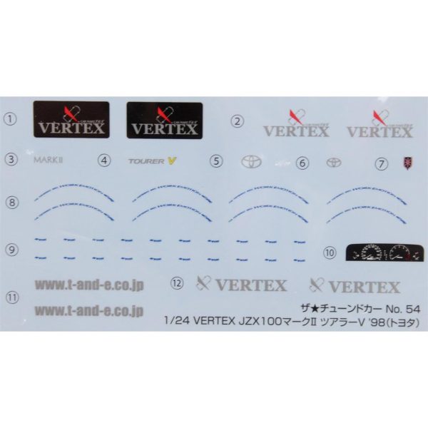 1/24 Vertex Jzx100Mark?Tourer V '98 Toyota Maketi, Aoshima Model 05576 - Görsel 5