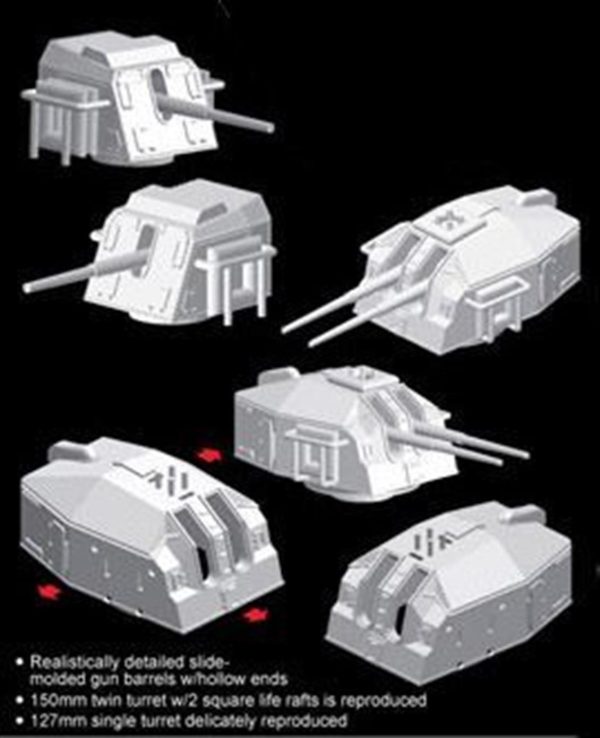 1/350 German Z-38 Destroyer, Dragon 1049 - Görsel 3
