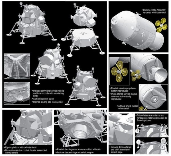 11002 1/72 APOLLO 11 LUNAR LANDİNG CSM COLUMBİA - Görsel 3