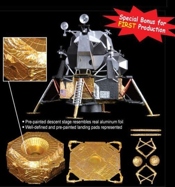 1/48 Apollo 11 Lunar Module Eagle Maketi, Dragon 11008 - Görsel 2