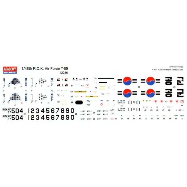 1/48 ROK Airforce T-59 Hawk Mk. 67 Maketi, Academy 12236 - Görsel 5