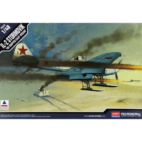 1/48 IL-2 Stormovik W/SKIS Maketi, Academy 12286