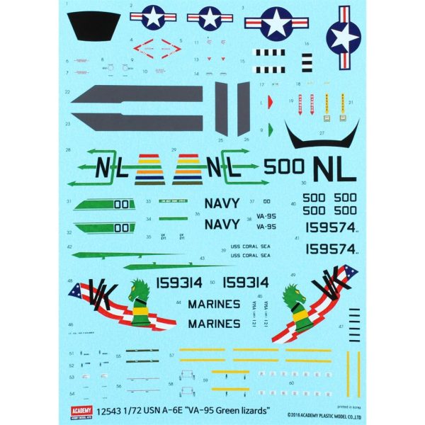 1/72 A-6E Green Lizards Uçak Maketi, Academy 12543 - Görsel 4