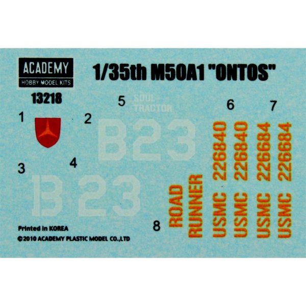 1/35 U.S.M.C. M50A1 ONTOS Tank Maketi, Academy 13218 - Görsel 4