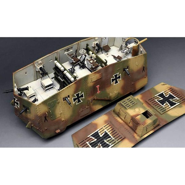 1/35 Alman A7V Krupp Tank Maketi, Meng TS017 - Görsel 6