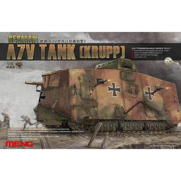 1/35 Alman A7V Krupp Tank Maketi, Meng TS017