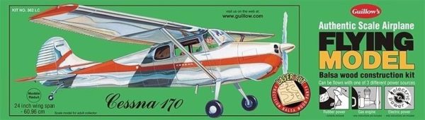 302Lc 1/18 Cessna 170 Model Kit, Laser Cut