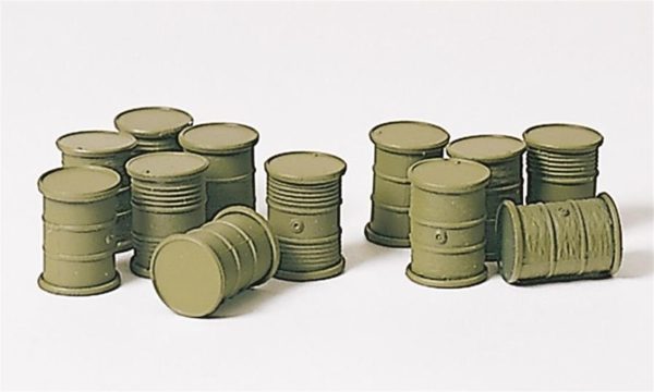 1/87 Metal Varil Figürleri (Haki Renkte), Preiser 18351