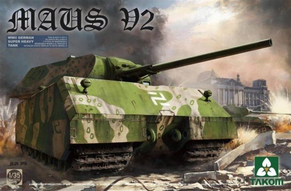 1/35 WWII Alman Süper Ağır TankI Maus V2 Maketi, Takom 2050