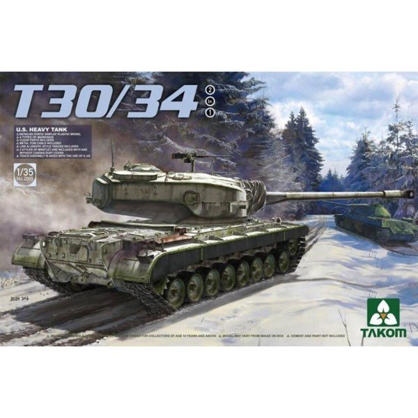 1/35 U.S. Ağır Tankı T30/34 (2 in 1) Maketi, Takom 2065
