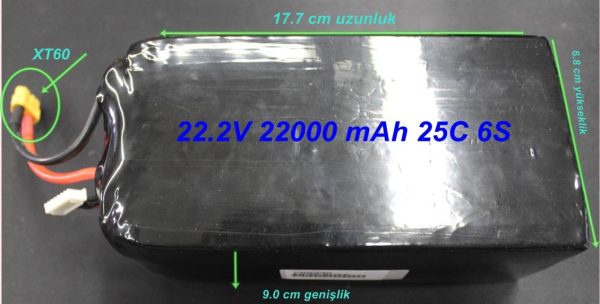 22.2V-22000 Mah-25C-6S Lipo Pil, Yuntong