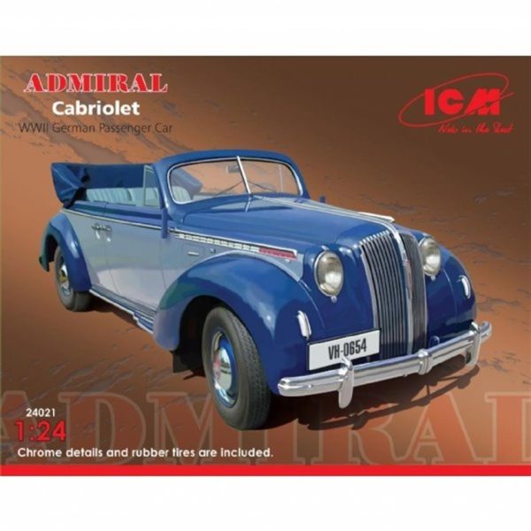 Scale 1:24 Admiral Cabriolet WWII German Pa Maketi, ICM 24021