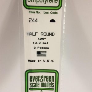 3 20*355 Mm Yarım Daıre Cubuk-3Adet -Beyaz, Evergreen 244