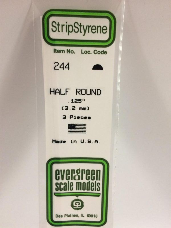3 20*355 Mm Yarım Daıre Cubuk-3Adet -Beyaz, Evergreen 244