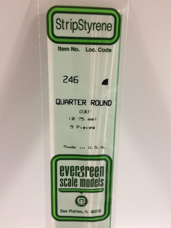 0 75*355 Mm Ceyrek Daıre Cubuk-6Adet -Beyaz, Evergreen 246
