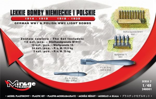 1/48 German WW1 And Polish Ww2 Lıght Aırcra Maketi, Mirage 248001