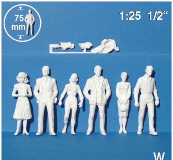 1/25 Ayakta Duran Ve Yürüyen Figürler -Beyaz, Schulcz 27011