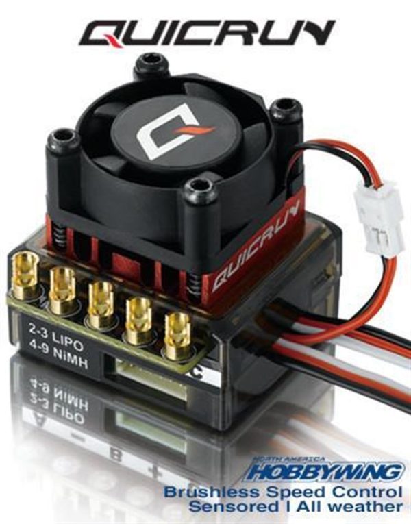 QuicRun 10BL60 Sensörlü Fırçasız Motor İçin ESC, Hobbywing 30108000 - Görsel 2