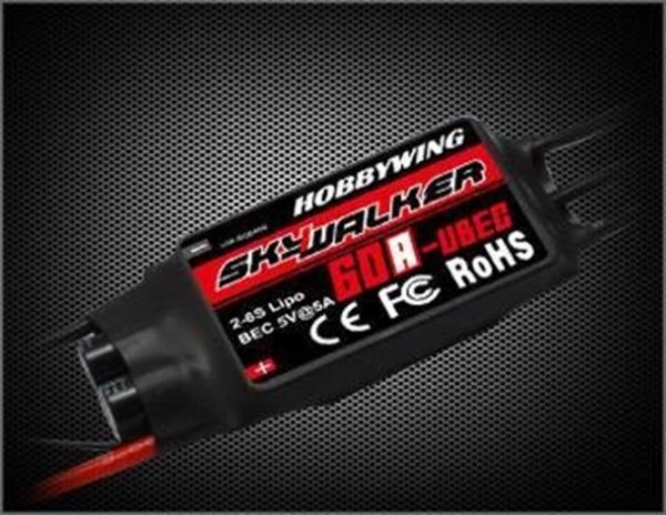 Skywalker Serisi 60 Amper 2-6S LiPo UBEC Fırçasız Uçak Motoru için ESC, Hobbywing 30216100 - Görsel 2