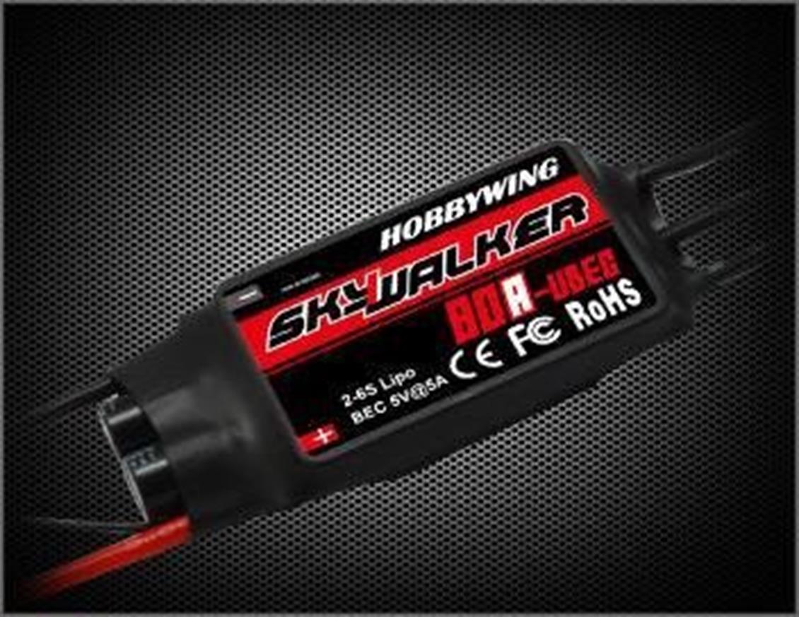 Skywalker Serisi 80 Amper 2-6S LiPo UBEC Fırçasız Uçak Motoru için ESC, Hobbywing 30216200 - Görsel 2