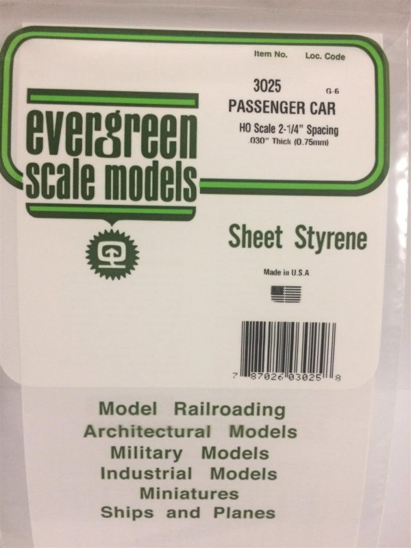150*300Mm Konteynır Kaplama-Ho Scale-0 75Mm T, Evergreen 3025