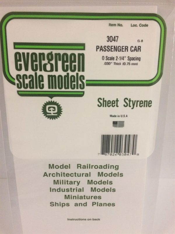 150*300Mm Konteynır Kaplama-O Scale-0 75Mm Th, Evergreen 3047