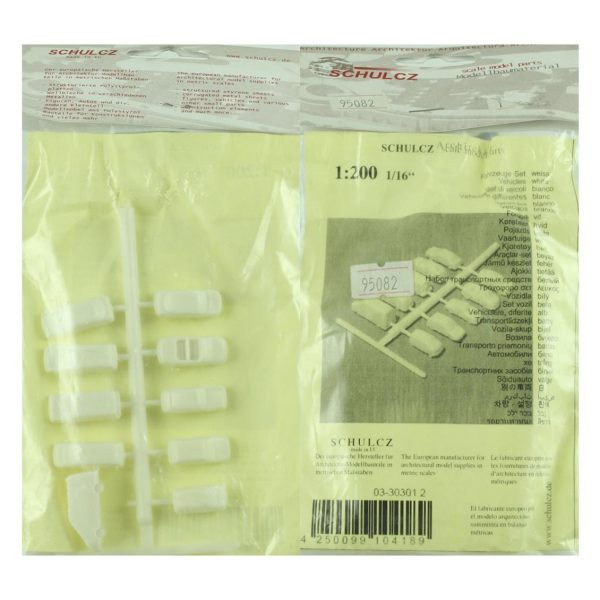 1/200 Araba 10 Farklı Model-Beyaz-10 Adet, Schulcz 330301-2
