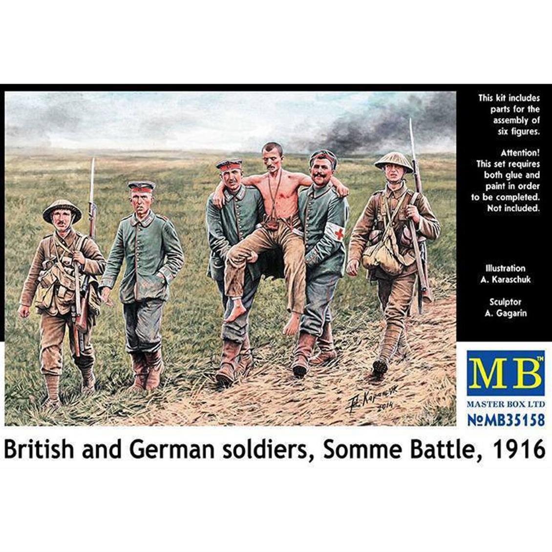 1/35 British And German Soldiers Somme Batt, Master Box 35158