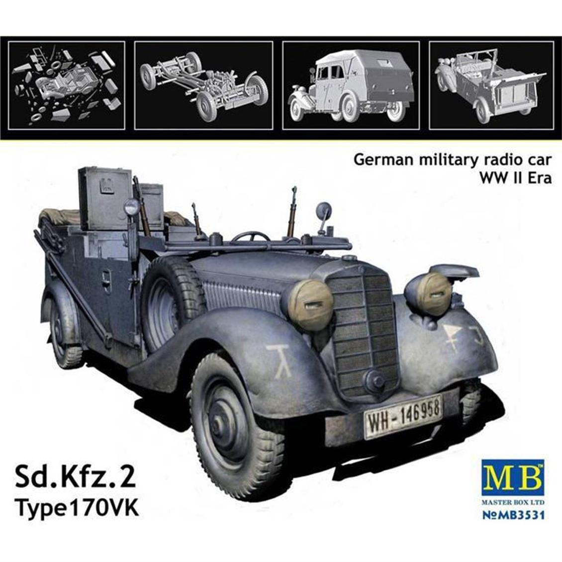 1/35 Sd.Kfz. 2 Type 170 Vk German Military R, Master Box 3531